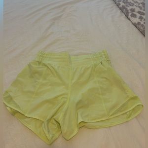 Neon Yellow/ Green Hotty Hot Lululemon Shorts